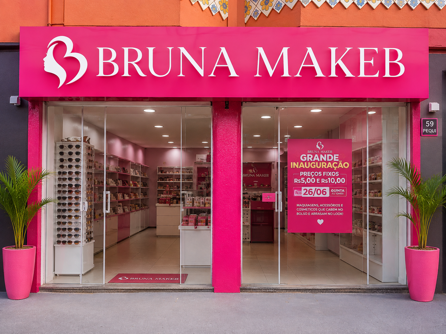 Fachada da loja Bruna Makeb