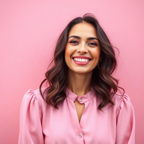 Cliente Bruna Makeb sorrindo